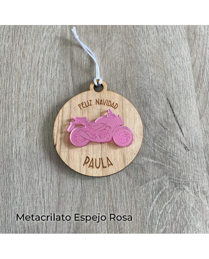 Bola de Navidad con Tu Moto Personalizada con Nombre