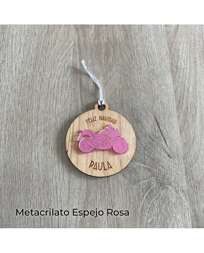 Bola de Navidad con Tu Moto Personalizada con Nombre