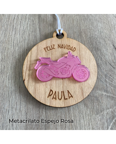 Bola de Navidad con Tu Moto Personalizada con Nombre