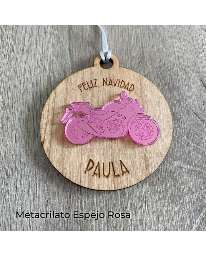 Bola de Navidad con Tu Moto Personalizada con Nombre