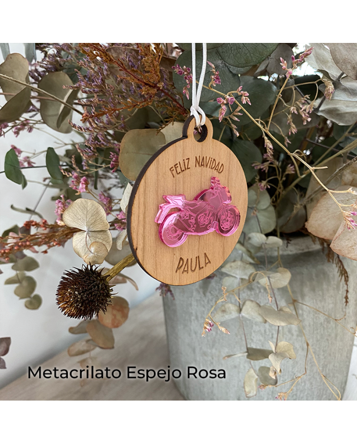 Bola de Navidad con Tu Moto Personalizada con Nombre