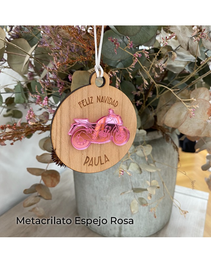 Bola de Navidad con Tu Moto Personalizada con Nombre