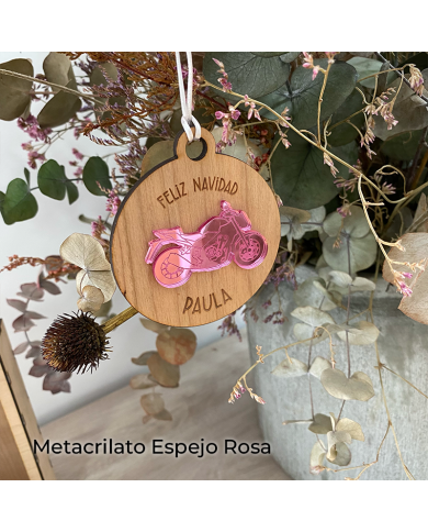 Bola de Navidad con Tu Moto Personalizada con Nombre