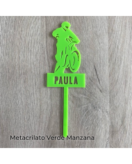 Topper Motocross con Nombre Troquelado