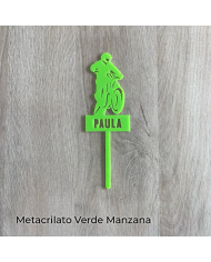 Topper Motocross con Nombre Troquelado