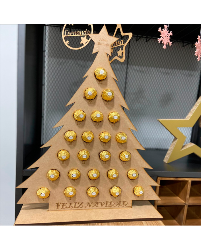Árbol de Adviento (24 uds) Sin Bombones Ferrero Rocher