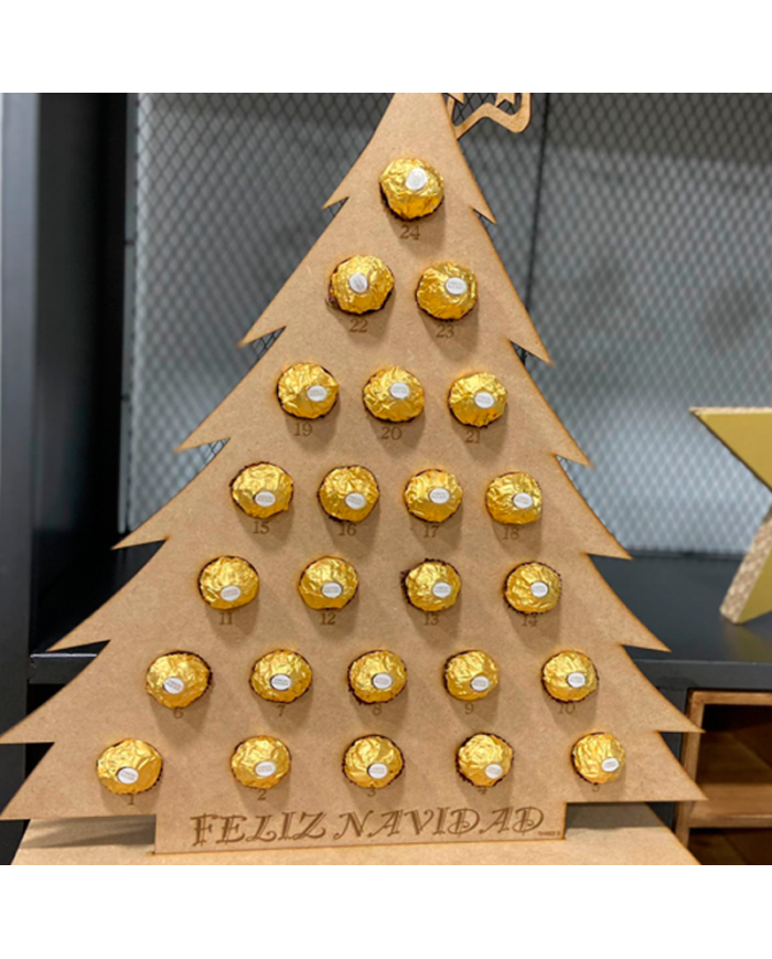 Árbol de Adviento (24 uds) Sin Bombones Ferrero Rocher