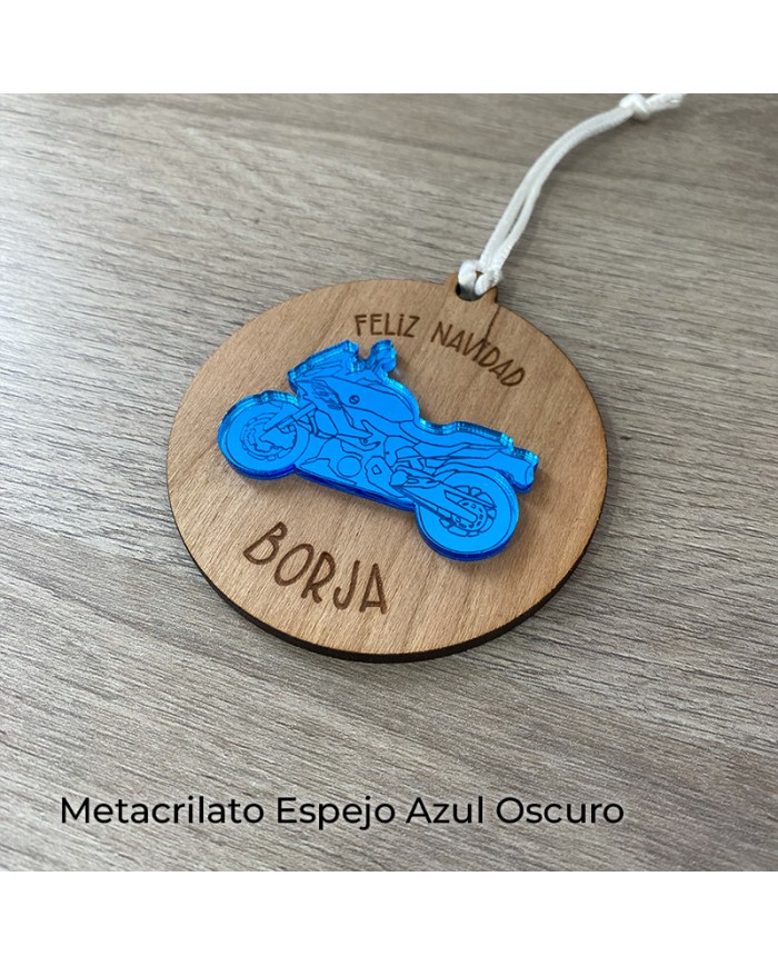 Bola de Navidad con Tu Moto Personalizada con Nombre