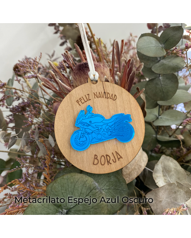 Bola de Navidad con Tu Moto Personalizada con Nombre Bola de Navidad con Tu Moto Personalizada con Nombre