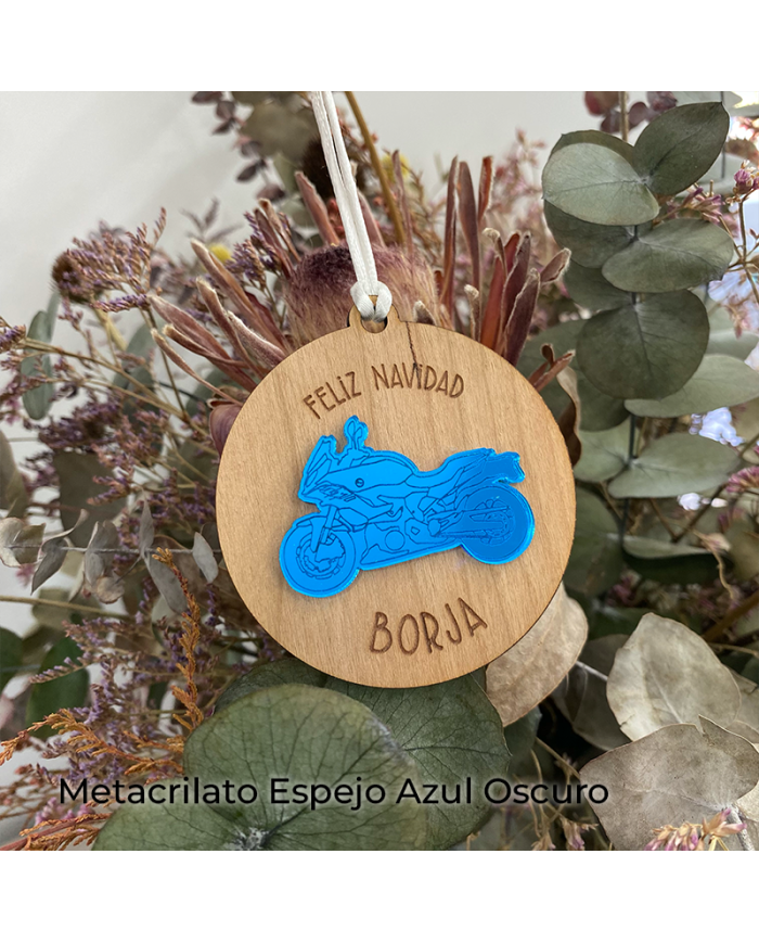 Bola de Navidad con Tu Moto Personalizada con Nombre