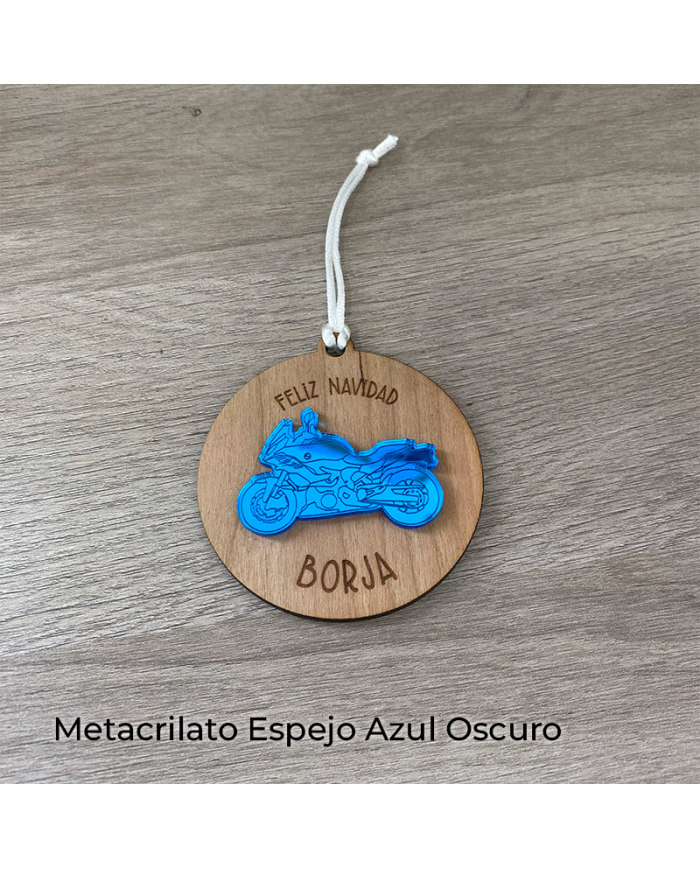 Bola de Navidad con Tu Moto Personalizada con Nombre
