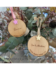 Bola de Navidad "Nuestro Primer Año" para Dos Nombres con Estrella