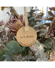 Bola de Navidad "Nuestro Primer Año" para Dos Nombres con Estrella