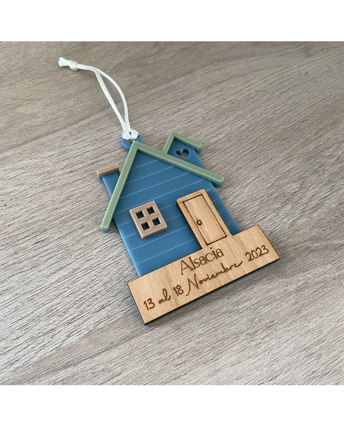 Bola de Navidad Casa Alsaciana de Metacrilatos de Colores Personalizada