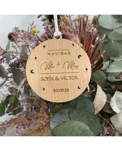 Bola "Nuestra Primera Navidad" Mr & Mrs Bola "Nuestra Primera Navidad" Mr & Mrs