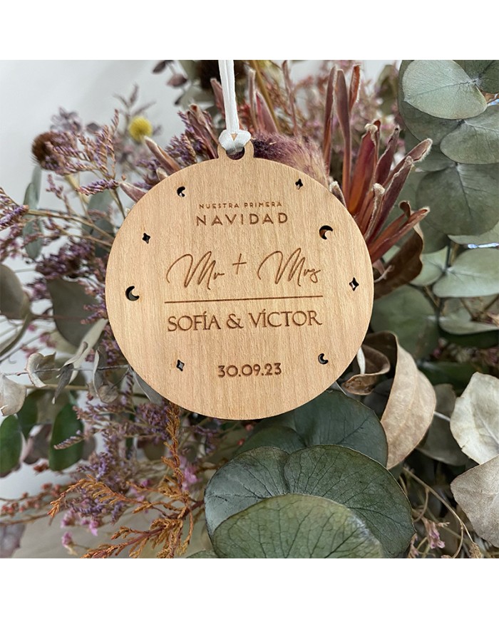 Bola "Nuestra Primera Navidad" Mr & Mrs