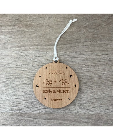 Bola "Nuestra Primera Navidad" Mr & Mrs