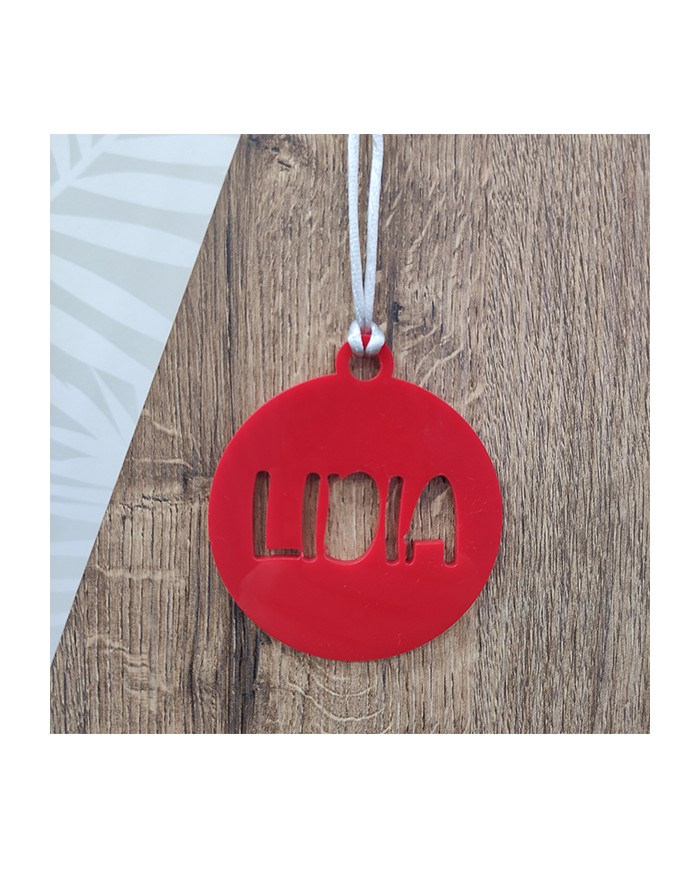 Bola de Navidad con Nombre Calado