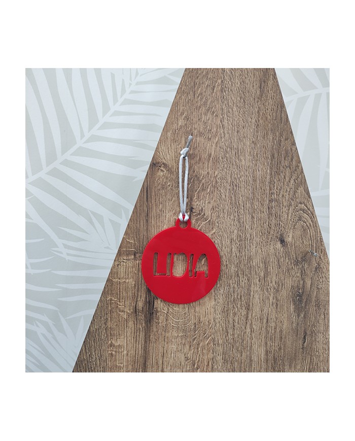 Bola de Navidad con Nombre Calado