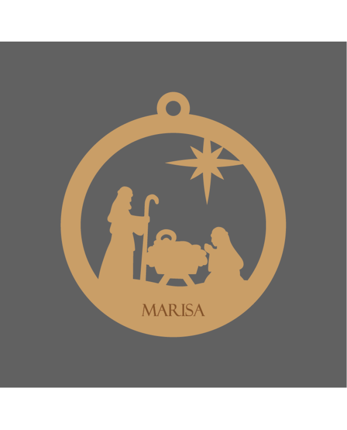 Bola de Navidad Nacimiento del Niño Jesús en el Portal de Belén Con o Sin Nombre