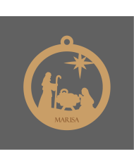 Bola de Navidad Nacimiento del Niño Jesús en el Portal de Belén Con o Sin Nombre