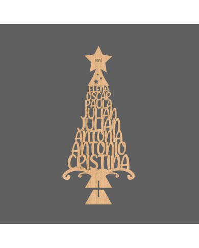 Árbol de 8-12 Nombres Madera Árbol de 8-12 Nombres Madera