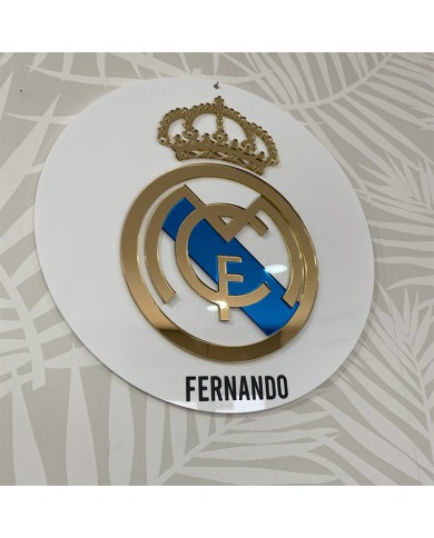 Cartel Real Madrid con Nombre Cartel Real Madrid con Nombre