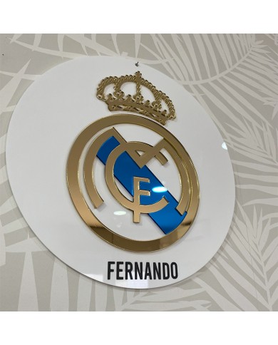 Cartel Real Madrid con Nombre Cartel Real Madrid con Nombre