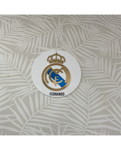 Cartel Real Madrid con Nombre Cartel Real Madrid con Nombre