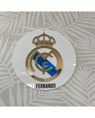 Cartel Real Madrid con Nombre Cartel Real Madrid con Nombre