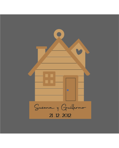 Bola de Navidad Casa Alsaciana de Metacrilatos de Colores Personalizada