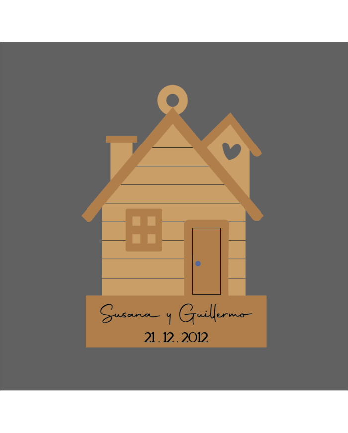 Bola de Navidad Casa Alsaciana de Metacrilatos de Colores Personalizada