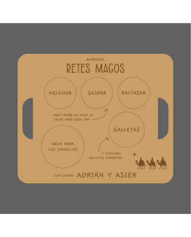Bandeja para los Reyes Magos con Silueta