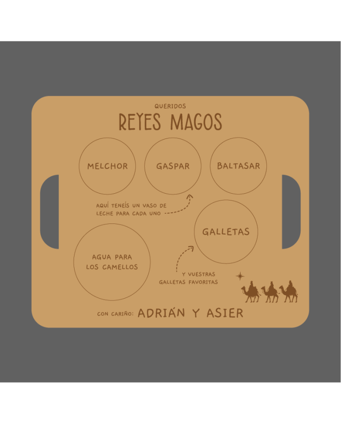 Bandeja para los Reyes Magos con Silueta