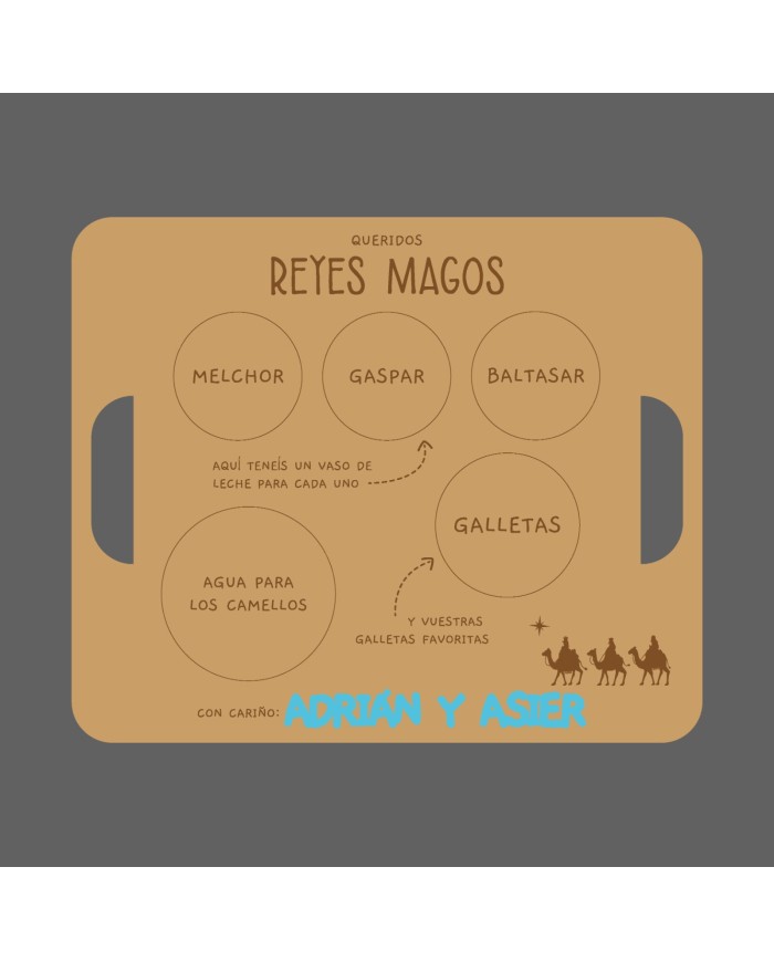 Bandeja para los Reyes Magos con Silueta