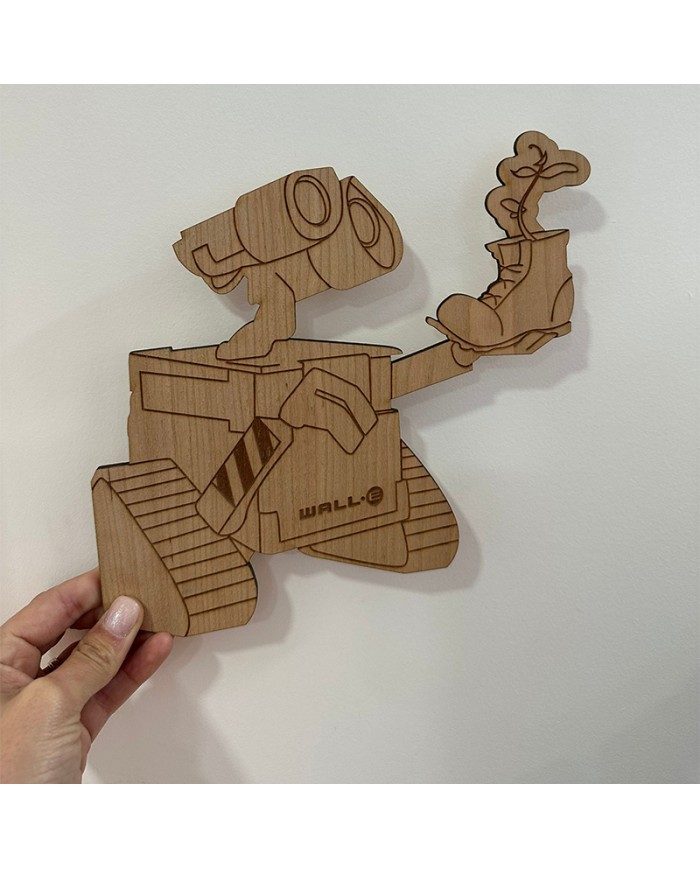 Placa Decorativa de Wall-E con la Bota y Planta