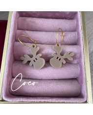 Pendientes Navideños Renos con Aro