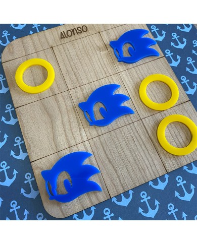 Juego Tres en Raya de Sonic Personalizado con Nombre Juego Tres en Raya de Sonic Personalizado con Nombre