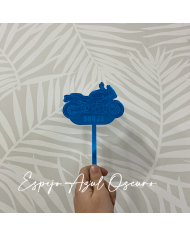 Topper Moto con Nombre Grabado en Metacrilato Espejo