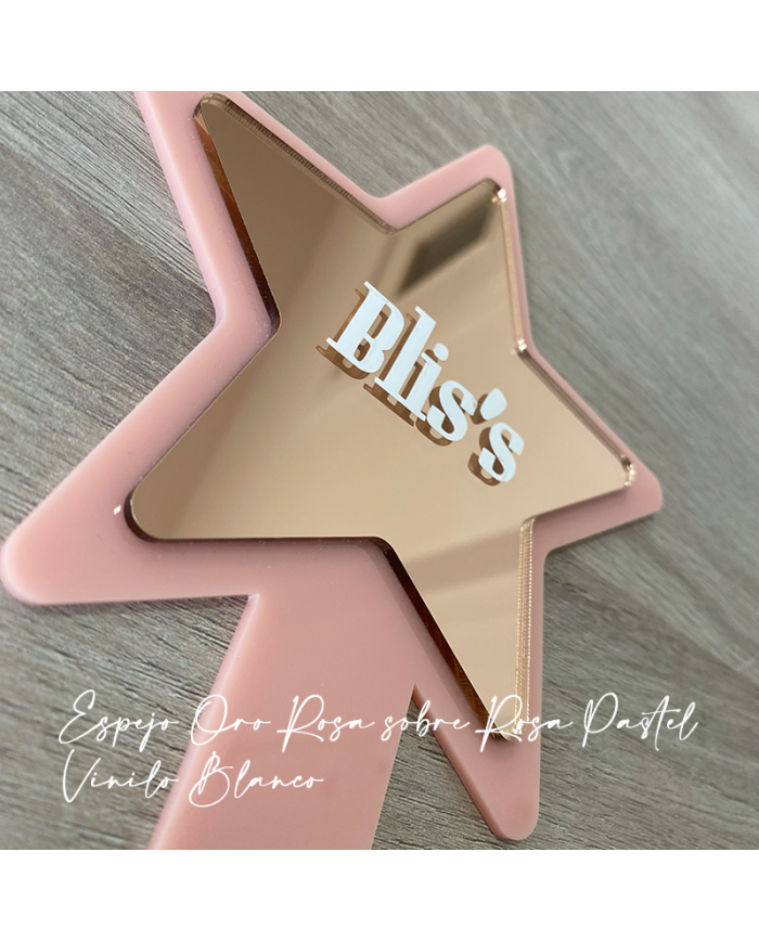 Estrella para Copa del Árbol con Doble Metacrilato y Vinilo