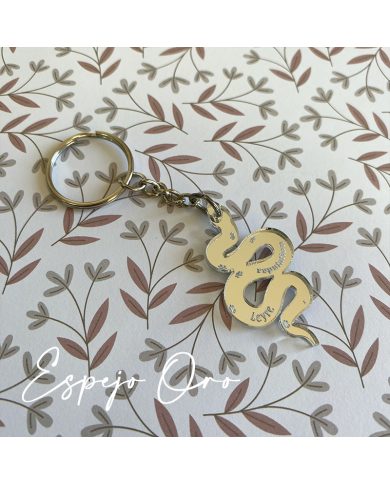 Llavero Serpiente del Disco Reputation de Taylor Swift con Nombre