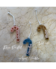 Adorno Bastón de Navidad con Nombre