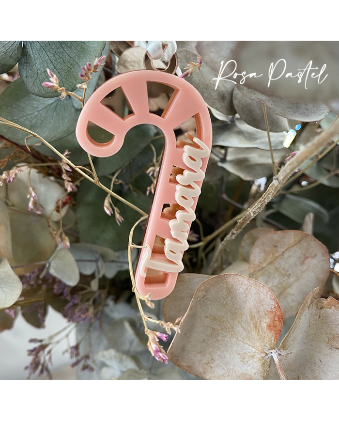 Adorno Bastón de Navidad con Nombre