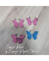 Pendientes Alas de Mariposa en Metacrilato Espejo de Colores