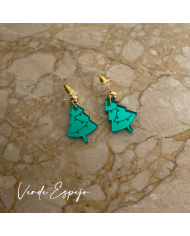 Pendiente Navideño en Forma de Galleta de Jengibre en Metacrilato Espejo