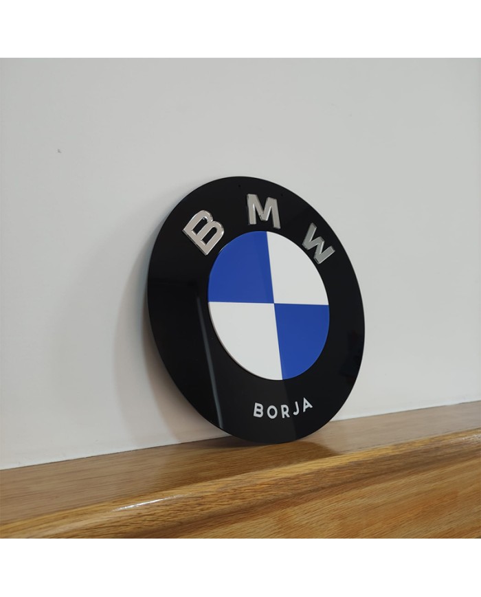 Cartel BMW con Nombre en Vinilo