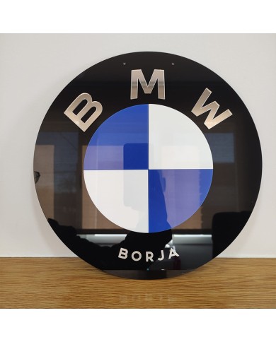 Cartel BMW con Nombre en Vinilo Cartel BMW con Nombre en Vinilo