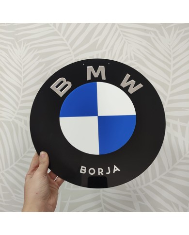 Cartel BMW con Nombre en Vinilo Cartel BMW con Nombre en Vinilo