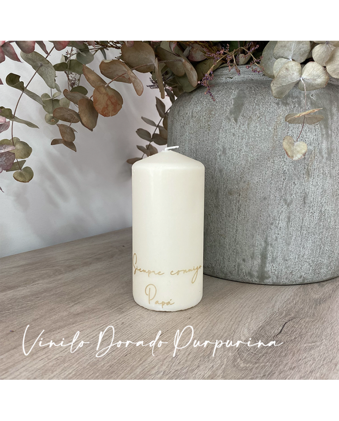 Vela Grande con Frase y Nombre sin Aroma
