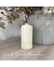 Vela Grande con Frase y Nombre sin Aroma